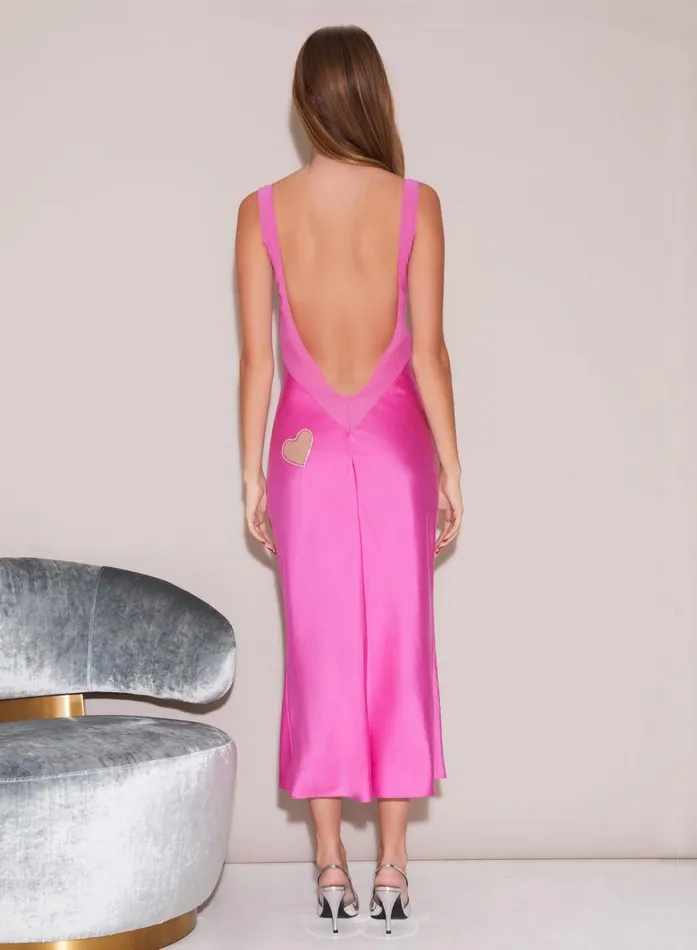 Fleur Du Mal Dresses Women Embellished Cutout Dress Some Like It Hot Pink Fleur Du Mal Dresses Women Embellished Cutout Dress Some Like It Hot Pink