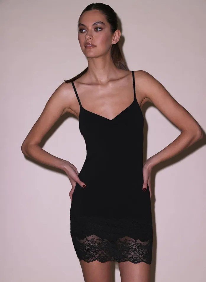 Fleur Du Mal Dresses Women Organic Cotton Slip Dress Black