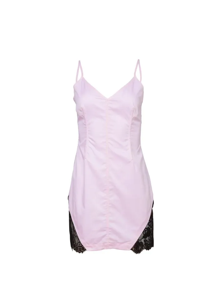 Fleur Du Mal Dresses Women Poplin Mini Dress Baby Pink Fleur Du Mal Dresses Women Poplin Mini Dress Baby Pink