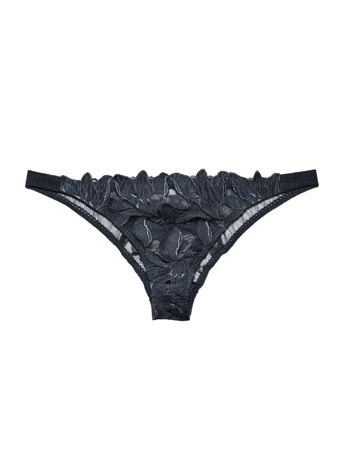 Fleur Du Mal Mastectomy Bra Women Lily Embroidery Cheeky Black Fleur Du Mal Mastectomy Bra Women Lily Embroidery Cheeky Black