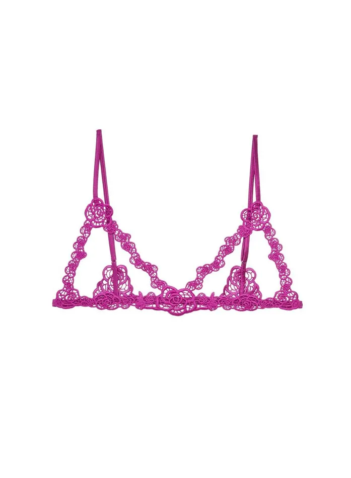 Fleur Du Mal Pleasure Women Fleur Guipure Ouvert Bralette Vixen Fleur Du Mal Pleasure Women Fleur Guipure Ouvert Bralette Vixen