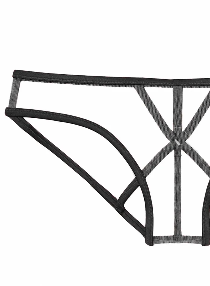 Fleur Du Mal Pleasure Women Strappy Bondage Panty Black Fleur Du Mal Pleasure Women Strappy Bondage Panty Black