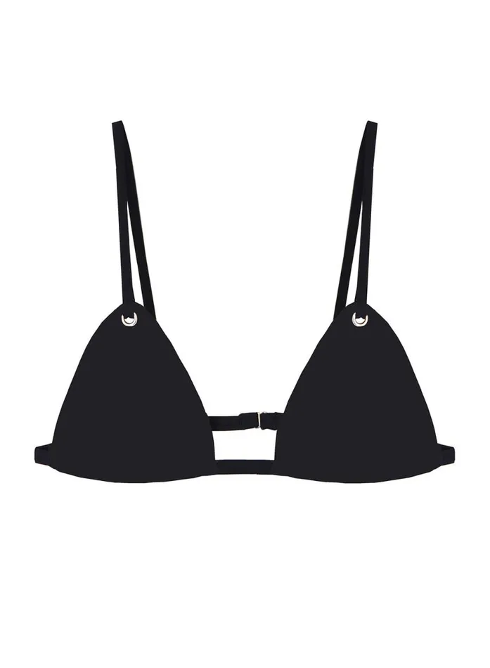 Fleur Du Mal Swim Women Triangle Bikini Top Black