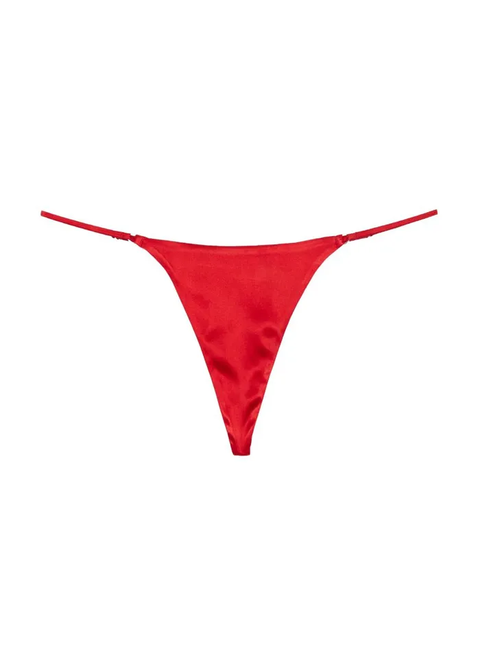 Fleur Du Mal Thongs Women Crystal Luxe V String Rouge Fleur Du Mal Thongs Women Crystal Luxe V String Rouge