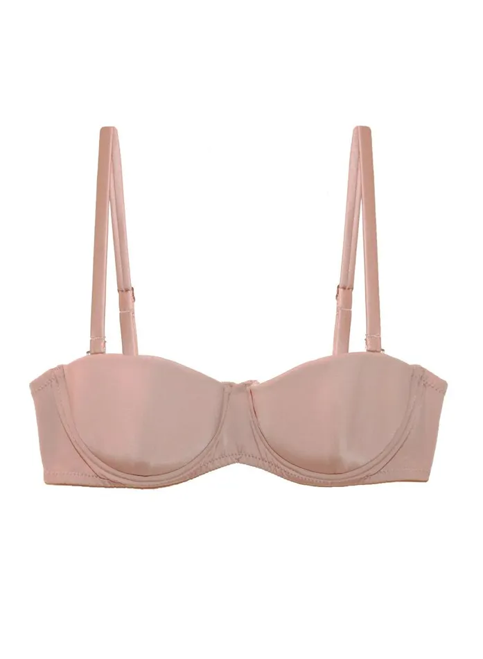 Fleur Du Mal Underwire Bras Women Charlotte Convertible Strapless Bra Tan Fleur Du Mal Underwire Bras Women Charlotte Convertible Strapless Bra Tan