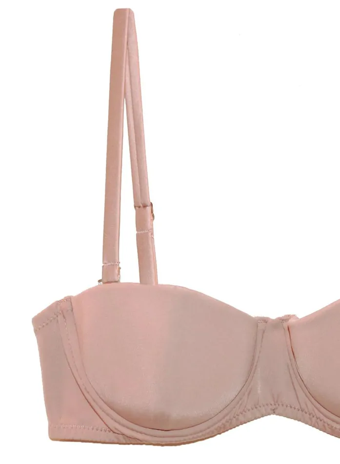 Fleur Du Mal Underwire Bras Women Charlotte Convertible Strapless Bra Tan Fleur Du Mal Underwire Bras Women Charlotte Convertible Strapless Bra Tan