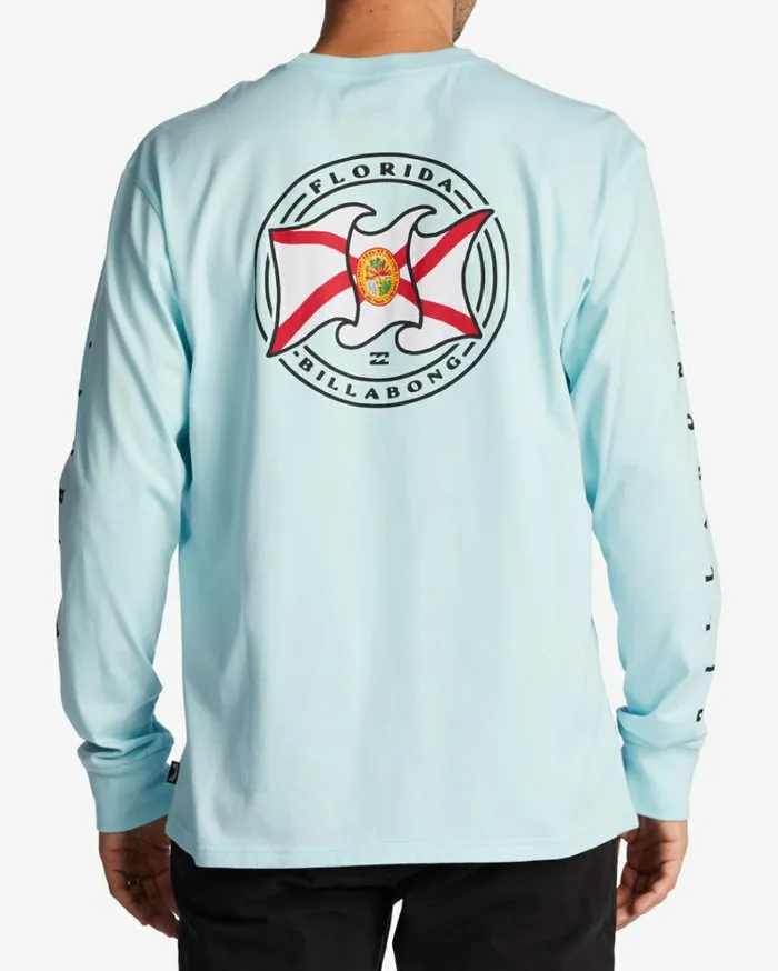 Florida Salute Long Sleeve TShirt Coastal Men Billabong TShirts