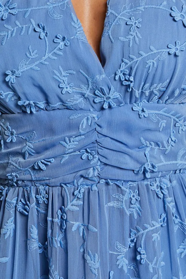 Frankie Mini Dress 8211 Halter Neck Tiered Dress In Cornflower Blue Women Showpo Dresses