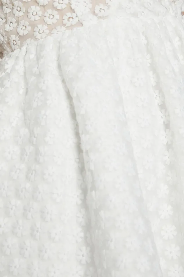 Freya Mini Dress 8211 Puff Sleeve V Neck A Line Dress In White Women Showpo Dresses