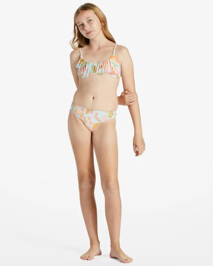 Girl039s Blown Away Two Piece Bralette Bikini Set Multi Kids Billabong Girls039 Swimwear