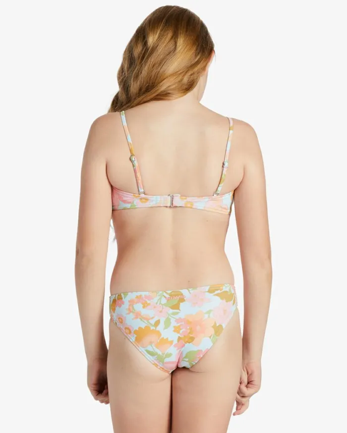 Girl039s Blown Away Two Piece Bralette Bikini Set Multi Kids Billabong Girls039 Swimwear