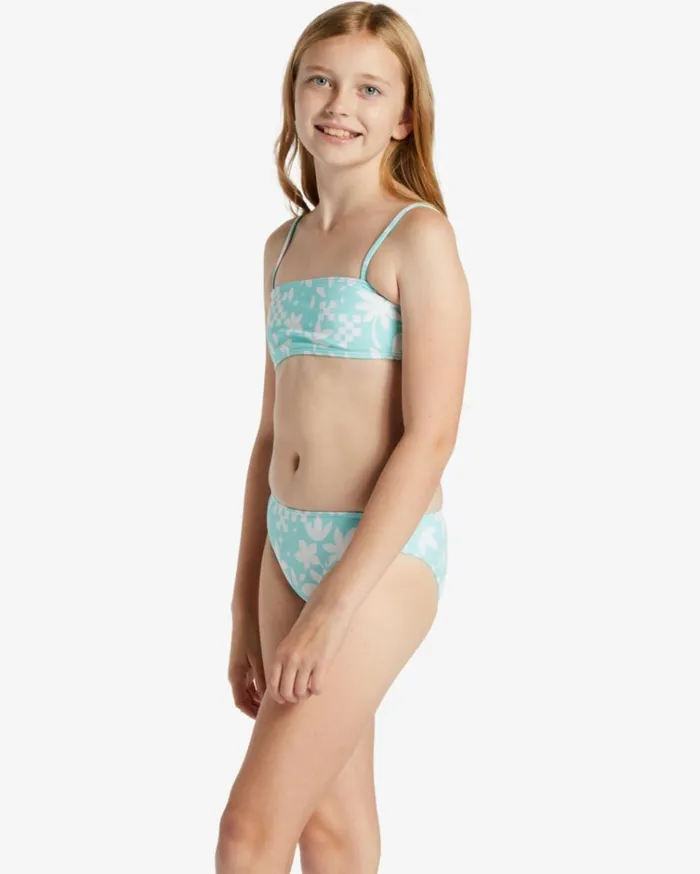 Girl039s Catch A Wave Two Piece Tank Bikini Set Mint Chip Kids Billabong Girls039 Swimwear