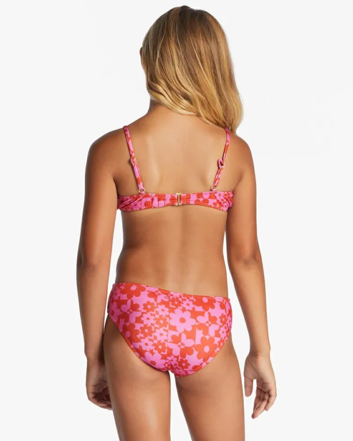 Girl039s Love Letter Shirred Two Piece Tank Bikini Set Red Aloha Kids Billabong Girls039 Swimwear