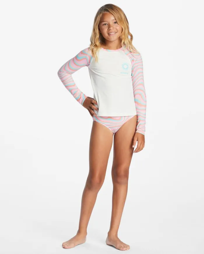 Girl039s Sorbet Dreamz Two Piece Long Sleeve Bikini Set Multi Kids Billabong Girls039 Swimwear
