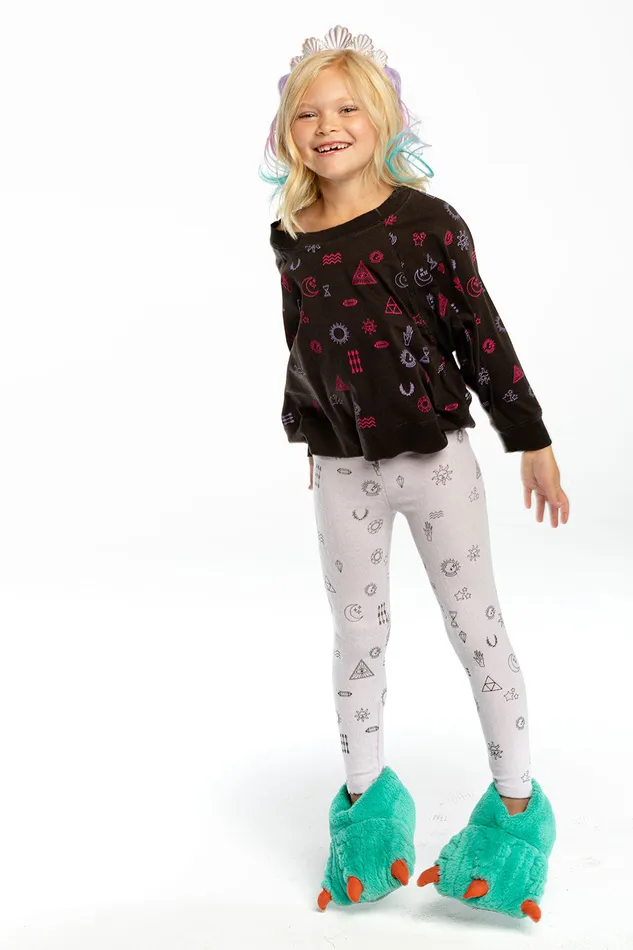 Girls Bottoms Chaser Brand Mystical Icon Leggings Girls Bottoms Chaser Brand Mystical Icon Leggings