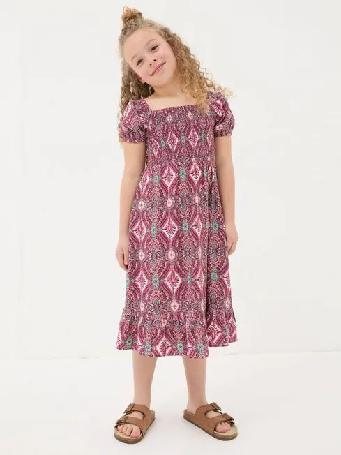 Girls Fatface Dresses Adele Purple Paisley Midi Dress