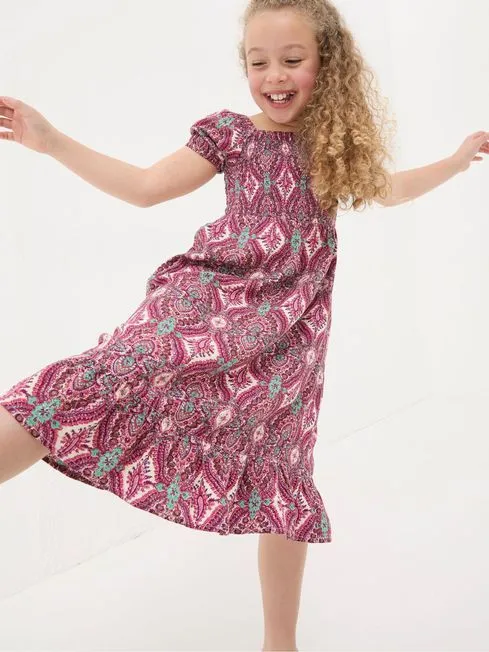 Girls Fatface Dresses Adele Purple Paisley Midi Dress Girls Fatface Dresses Adele Purple Paisley Midi Dress