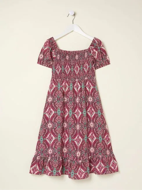 Girls Fatface Dresses Adele Purple Paisley Midi Dress Girls Fatface Dresses Adele Purple Paisley Midi Dress