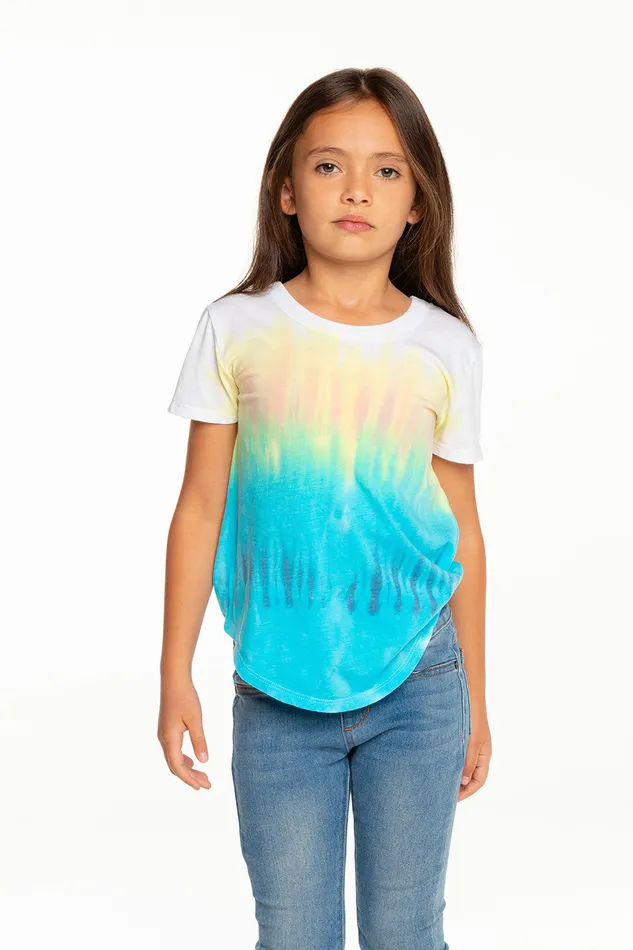 Girls Tops Chaser Brand Recycled Vintage Jersey Short Sleeve Scoop Back Shirt