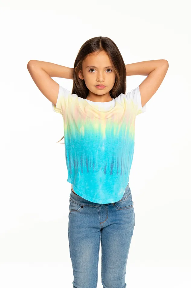 Girls Tops Chaser Brand Recycled Vintage Jersey Short Sleeve Scoop Back Shirt
