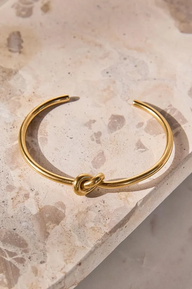 Gladys Bracelet 8211 Thin Band Knot Detail Bracelet In Gold Women Showpo Bracelets