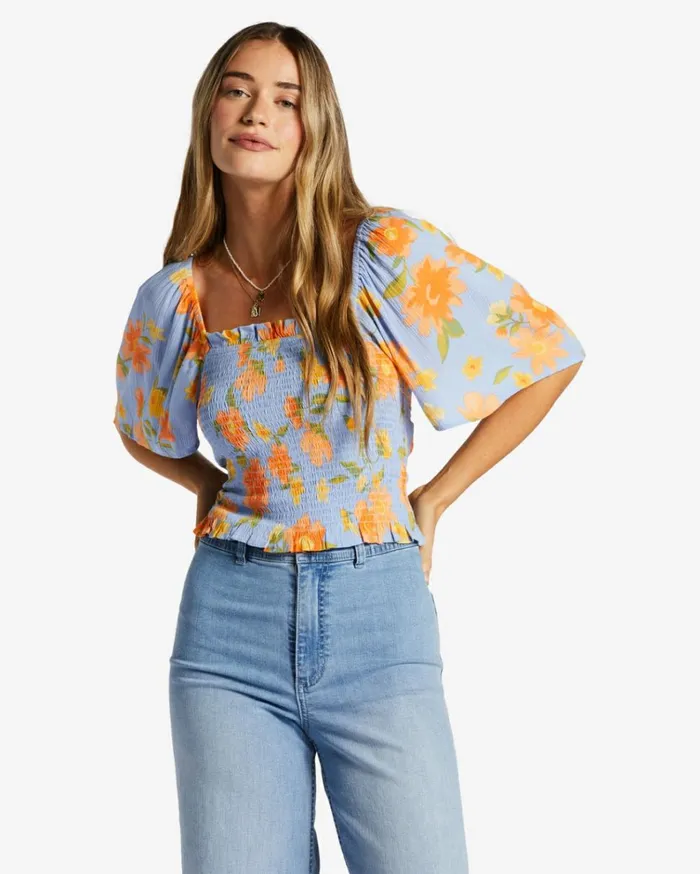 Golden Daze Crop Top Outta The Blue Women Billabong Tops