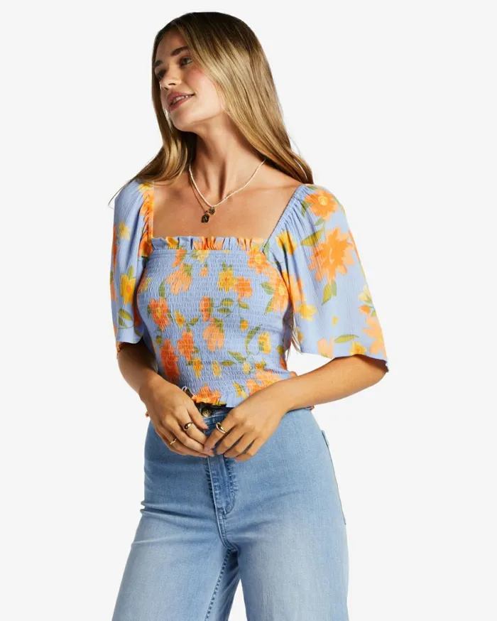 Golden Daze Crop Top Outta The Blue Women Billabong Tops