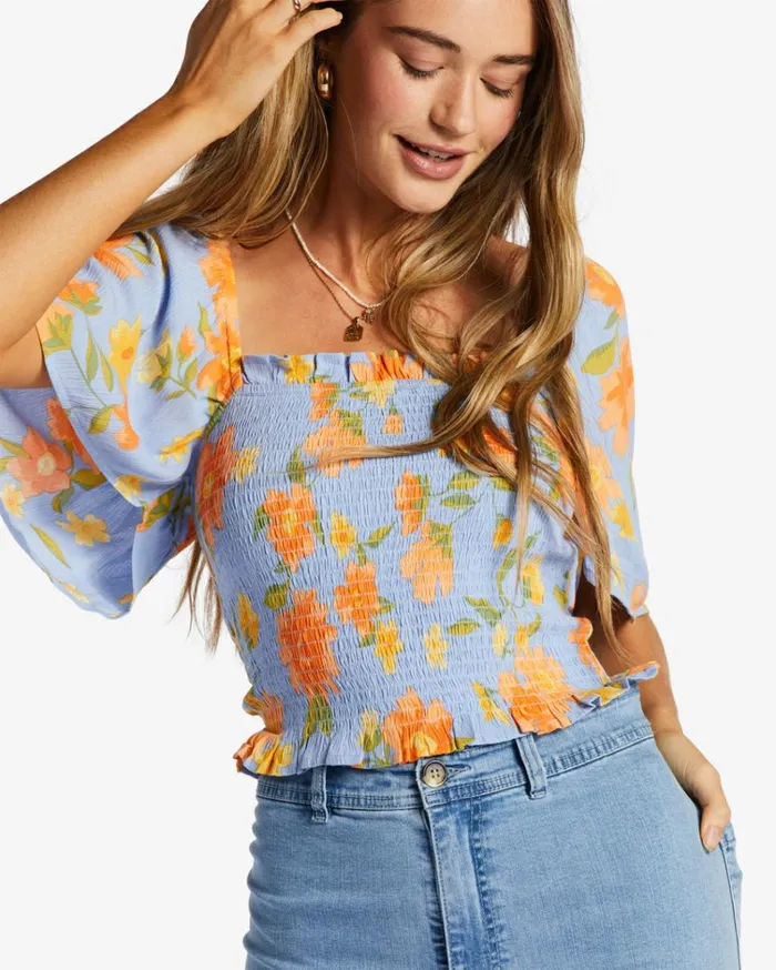 Golden Daze Crop Top Outta The Blue Women Billabong Tops