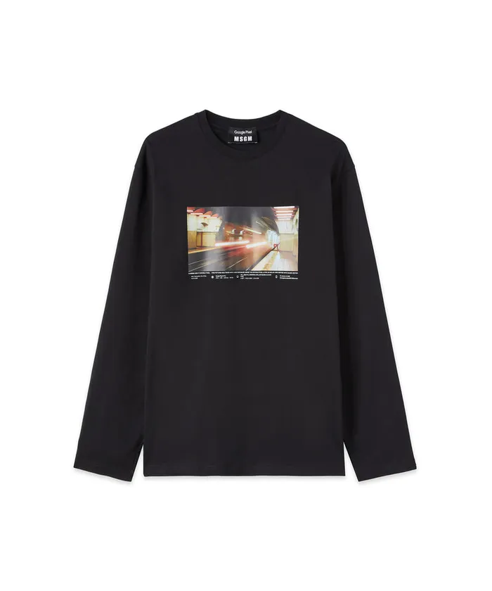 Google Pixel 034Night Metro034 Print TShirt Men MSGM Tshirts