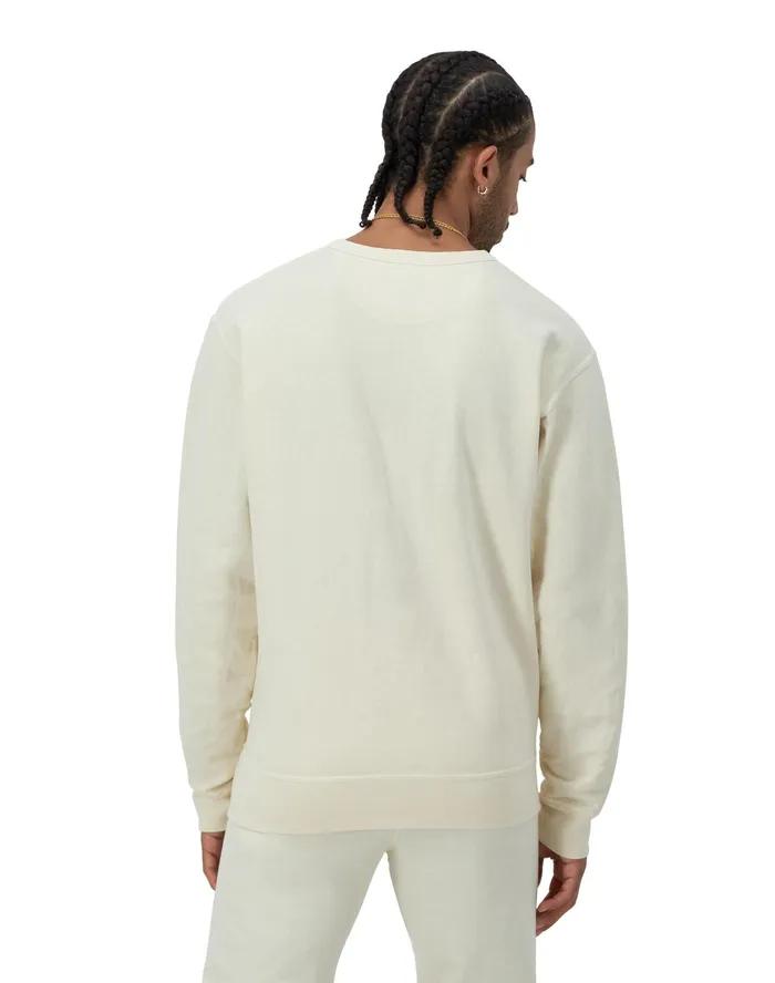 Graphic Crewneck Sweatshirt Mineral Dye TriColor Stripes Logo Mineral Dye Natural Men Champion Hoodies and Sweatshirts