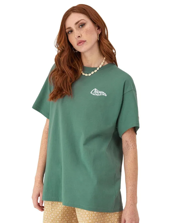 Graphic TShirt Oversized Champion Athletics Graphic Nurture Green Women Champion TShirts and Tops