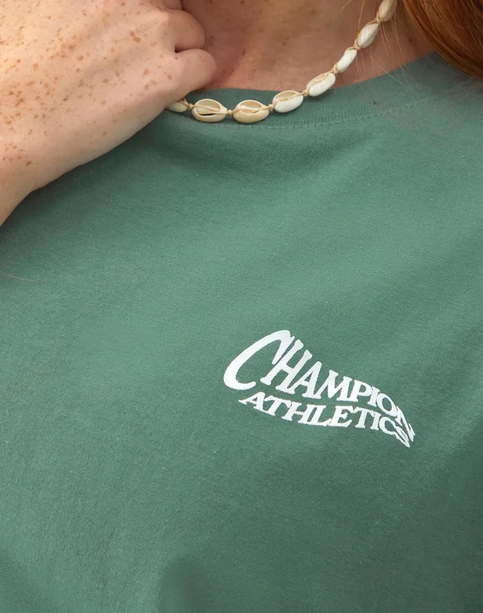 Graphic TShirt Oversized Champion Athletics Graphic Nurture Green Women Champion TShirts and Tops
