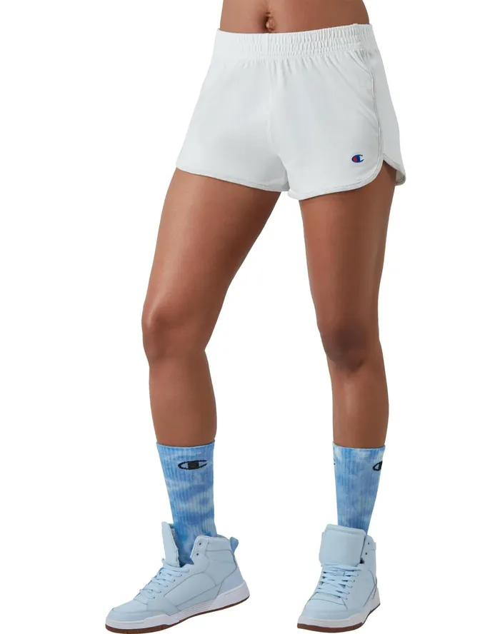 Gym Shorts C Logo 25034 Whitesilver Grey Women Champion Shorts