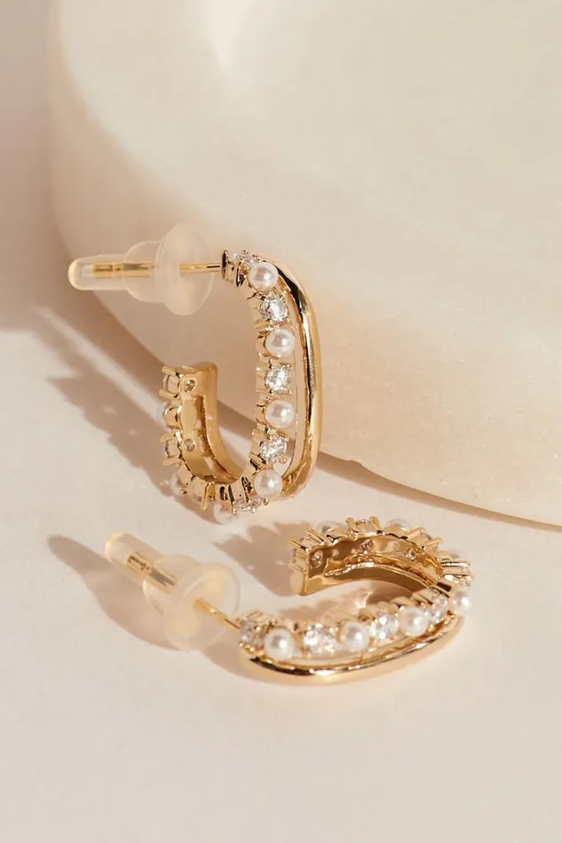 Haisley Hoop Earrings In Gold Women Showpo Earrings