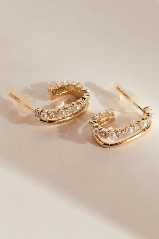 Haisley Hoop Earrings In Gold Women Showpo Earrings