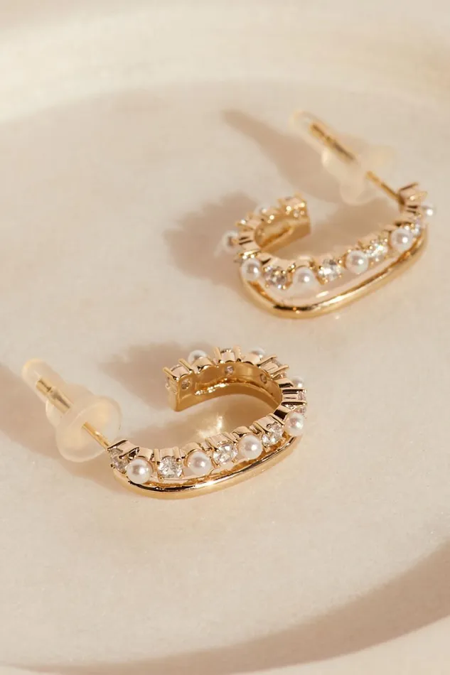 Haisley Hoop Earrings In Gold Women Showpo Earrings