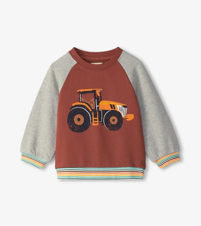 Hatley Baby and Toddler Boys Tractor Pullover Sweatshirt Baby and Toddler Sweaters