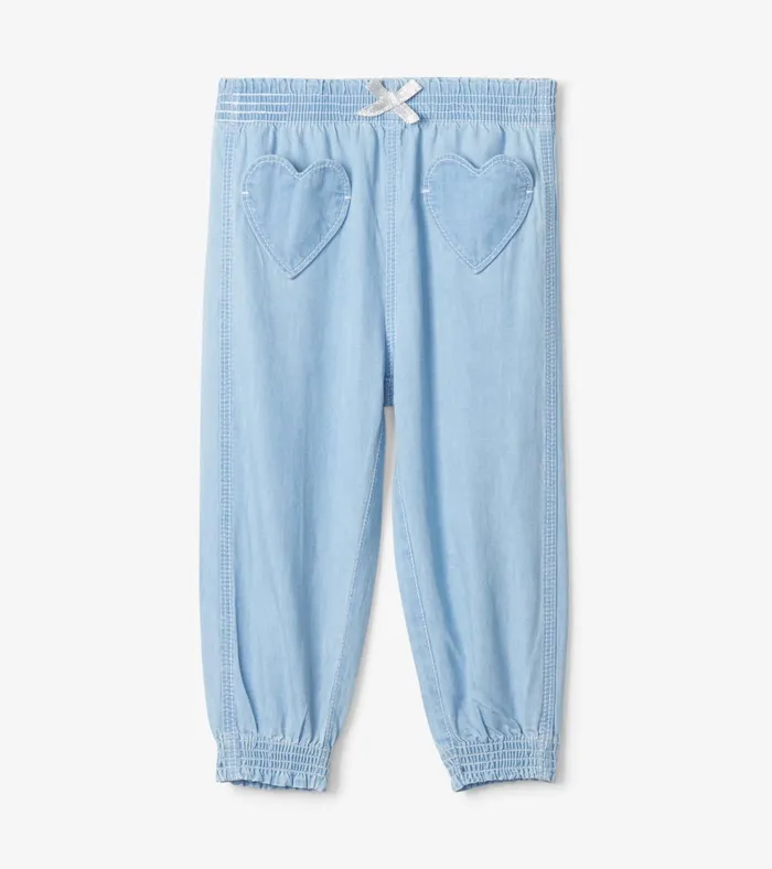 Hatley Baby and Toddler Girls Denim Baggy Pants Baby and Toddler Bottoms