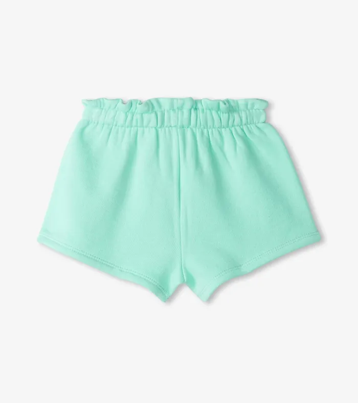Hatley Baby and Toddler Girls Ice Green Paper Bag Shorts Baby and Toddler Bottoms