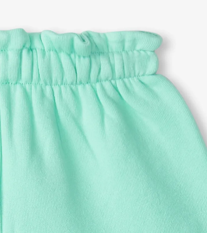 Hatley Baby and Toddler Girls Ice Green Paper Bag Shorts Baby and Toddler Bottoms
