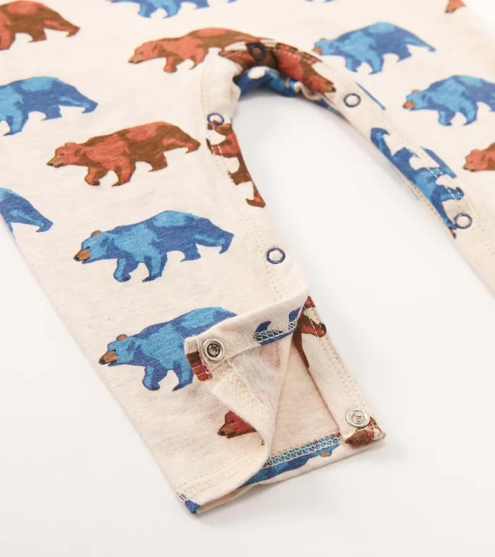 Hatley Baby Boys Bluestone Bears Long Sleeve Romper Baby and Toddler Rompers