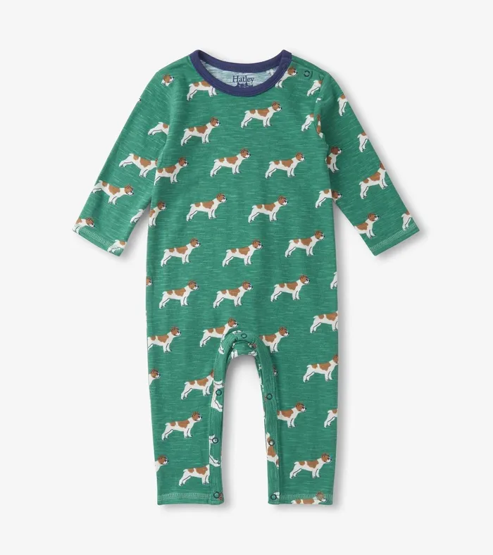 Hatley Baby Boys French Bulldogs Long Sleeve Romper Baby and Toddler Rompers