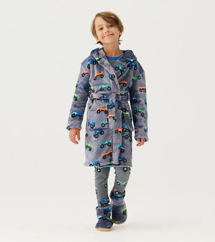 Hatley Baby Boys Monster Trucks Fleece Robe Boys Sleepwear