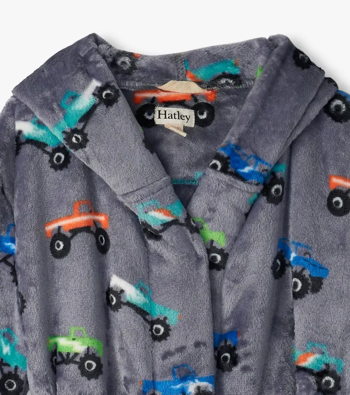 Hatley Baby Boys Monster Trucks Fleece Robe Boys Sleepwear