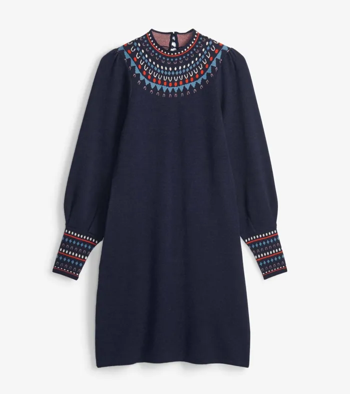 Hatley Blair Sweater Dress 8211 Navy Women Dresses