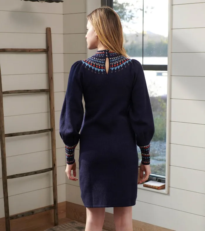 Hatley Blair Sweater Dress 8211 Navy Women Dresses