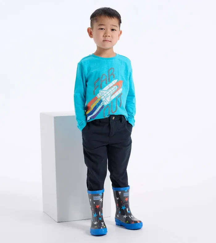 Hatley Boys Rocketship Long Sleeve TShirt Boys Tops