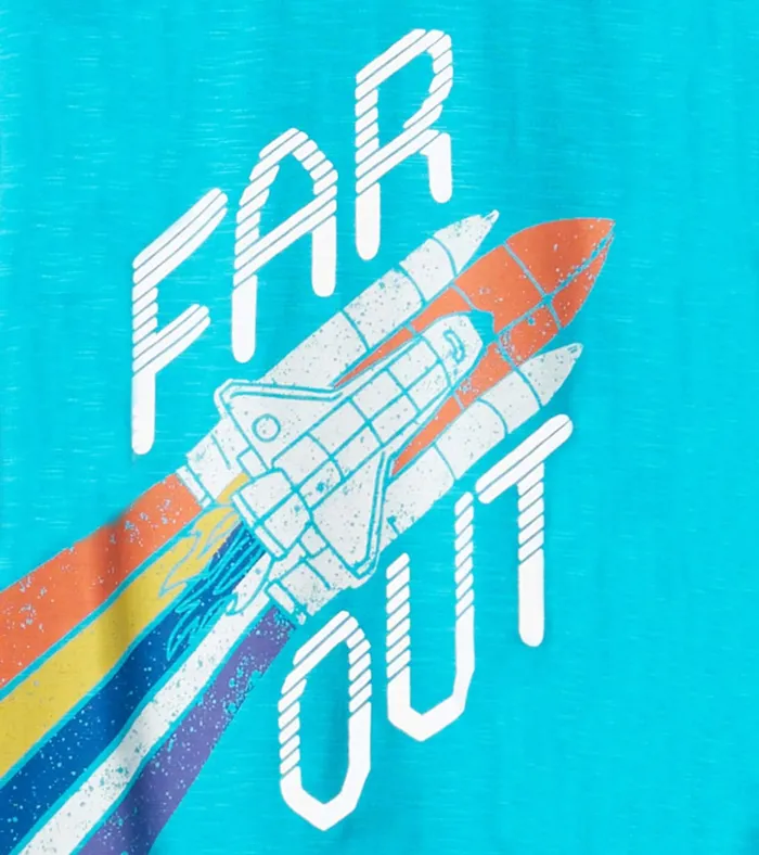 Hatley Boys Rocketship Long Sleeve TShirt Boys Tops