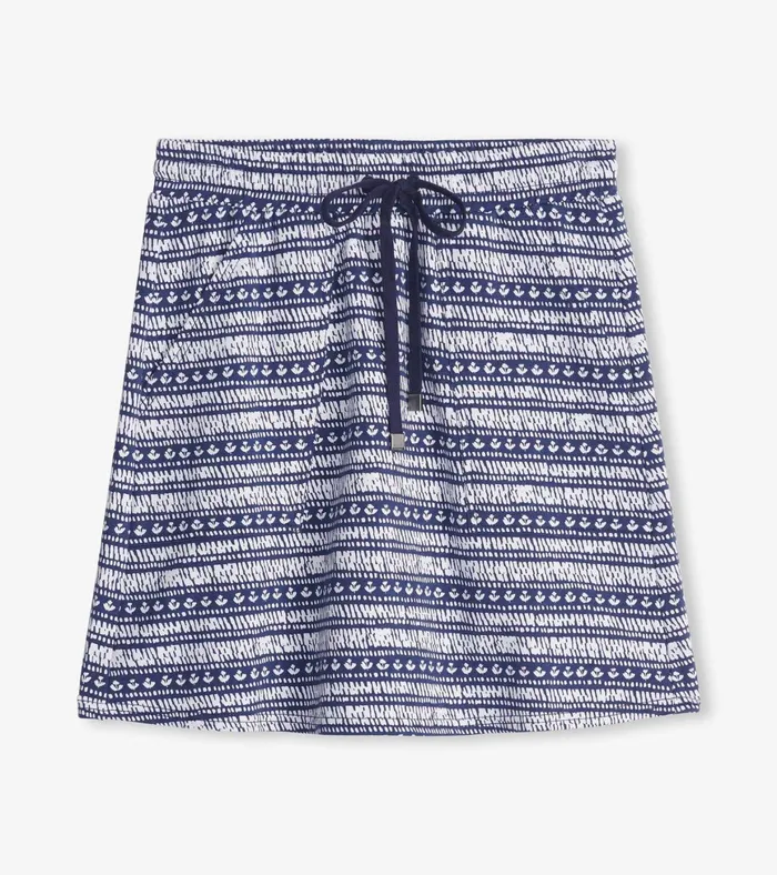 Hatley Christine Skirt 8211 Blue Brush Stripes Women Bottoms