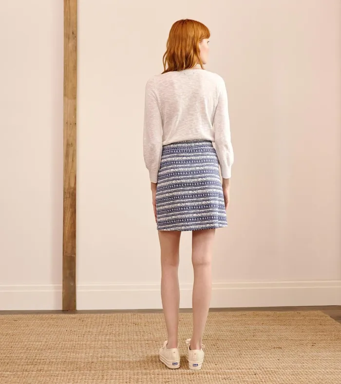 Hatley Christine Skirt 8211 Blue Brush Stripes Women Bottoms